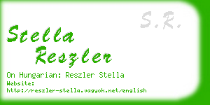 stella reszler business card